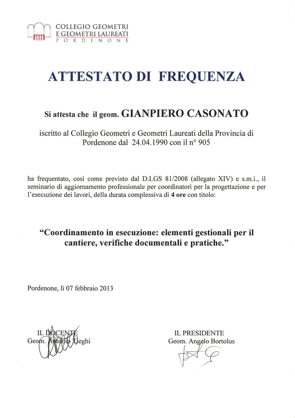 coordinamento in esecuzione: elementi gestionali per il cantiere, verifiche documentali e pratiche
